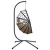 vidaXL Závěsné křeslo vajíčko se stojanem taupe ratan a ocel