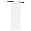 vidaXL Posuvn&eacute; dveře ORKDAL 83 x 211 cm Kompozitn&iacute; dřevo B&iacute;l&aacute; a čern&aacute;