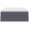 vidaXL Postel s úložným prostorem a matrací Tmavě šedá 120 x 200 cm