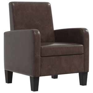 vidaXL Křeslo hněd&eacute; uměl&aacute; kůže