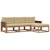 vidaXL Venkovn&iacute; pohovkov&aacute; souprava 4 pcs Přirozen&aacute; a B&eacute;žov&aacute;