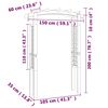 vidaXL Trel&aacute;žov&yacute; oblouk 150 x 60 x 210 cm dřevo