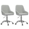 vidaXL Otočn&eacute; j&iacute;deln&iacute; židle 2 ks světle &scaron;ed&eacute; textil