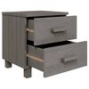 vidaXL Noční stolky HAMAR 2 ks světle šedé 40x35x44,5 cm masivní dřevo