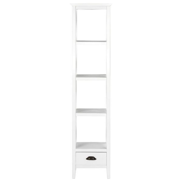 vidaXL Knihovna s 1 z&aacute;suvkou b&iacute;l&aacute; 40 x 30 x 170 cm MDF