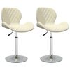 vidaXL Otočn&eacute; j&iacute;deln&iacute; židle 2 ks kr&eacute;mov&eacute; samet
