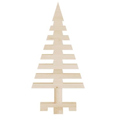 vidaXL Dřevěný vánoční stromeček na ozdoby 60 cm masivní borové dřevo