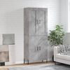 vidaXL Skř&iacute;ň highboard betonově &scaron;ed&aacute; 69,5x34x180 cm kompozitn&iacute; dřevo