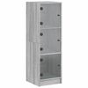 vidaXL Highboard se skleněn&yacute;mi dv&iacute;řky &scaron;ed&yacute; sonoma 35 x 37 x 109 cm
