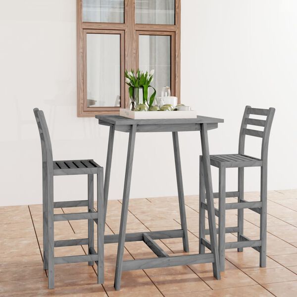 vidaXL 3d&iacute;ln&yacute; zahradn&iacute; barov&yacute; set &scaron;ed&yacute; masivn&iacute; ak&aacute;ciov&eacute; dřevo