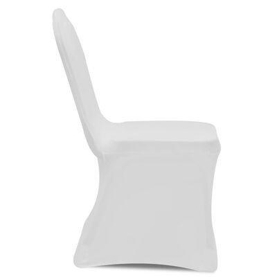 vidaXL Potahy na židle napínací bílé 24 ks