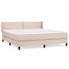 vidaXL Box spring postel s matrac&iacute; cappuccino 160x200 cm uměl&aacute; kůže
