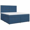 vidaXL Postel boxspring s matrac&iacute; s čelo Modr&aacute; 140 x 190 cm Textil