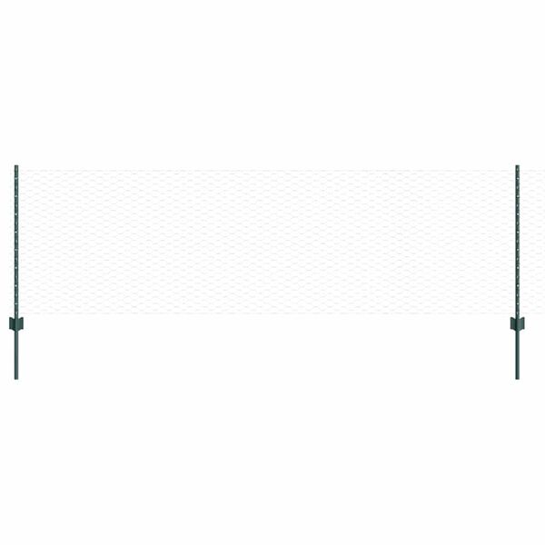 vidaXL Plot s sloupkem Zelen&aacute; 0,8 x 10 m Ocel a PVC