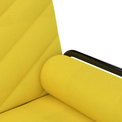 vidaXL Rozkládací pohovka s područkami světle žlutá textil