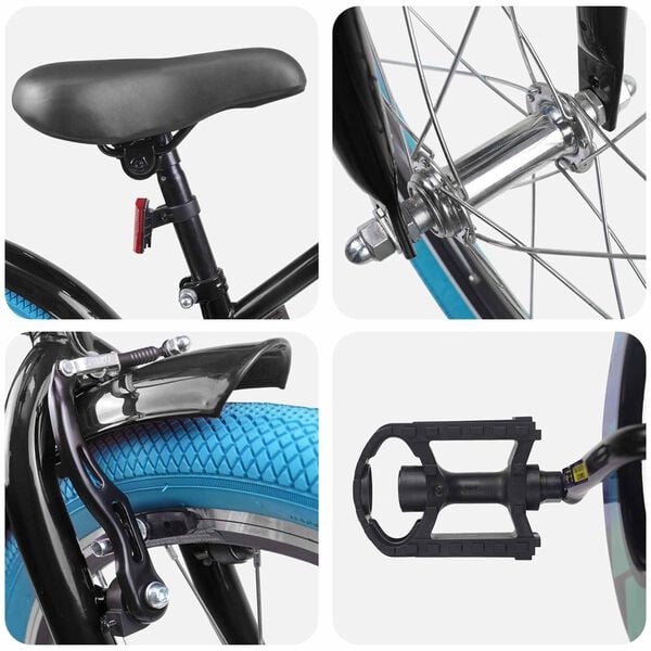 vidaXL Dětsk&eacute; Kolo 20 palců pro děti ve věku 6-11 let Čern&aacute;