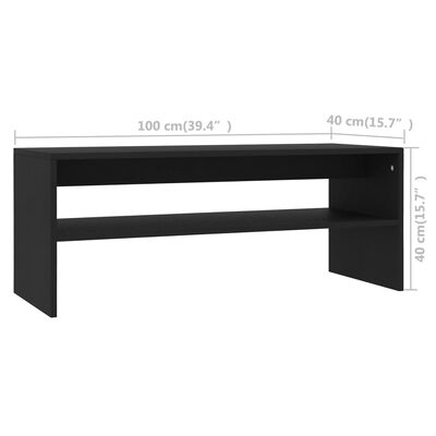 vidaXL Konferenční stolek černý 100 x 40 x 40 cm dřevotříska