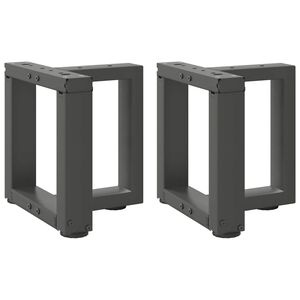 vidaXL Nohy konferenčn&iacute;ho stolku ve tvaru T, 2 ks, antracitov&eacute;, 30 x 25 x (30-31) cm, ocel
