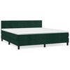 vidaXL Box spring postel s matrac&iacute; tmavě zelen&aacute; 180x200 cm samet