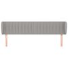 vidaXL Čelo postele typu u&scaron;&aacute;k světle &scaron;ed&eacute; 203x23x78/88 cm textil