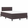 vidaXL Postel s boxspringem s matrac&iacute; Tmavě hněd&aacute; 120 x 200 cm textil