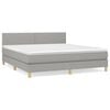 vidaXL Box spring postel s matrac&iacute; světle &scaron;ed&aacute; 180 x 200 cm textil