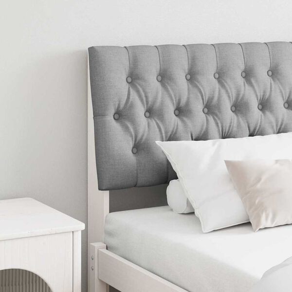 vidaXL Čalouněné čelo postele Světle šedá 180 cm Masivní borové dřevo