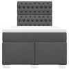 vidaXL Box spring postel s matrac&iacute; tmavě &scaron;ed&aacute; 120x190 cm textil