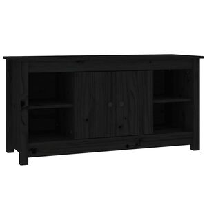 vidaXL TV skř&iacute;ňka čern&aacute; 103 x 36,5 x 52 cm masivn&iacute; borov&eacute; dřevo