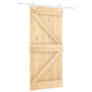 vidaXL Posuvn&eacute; dveře 100 x 210 cm Masivn&iacute; borovicov&eacute; dřevo
