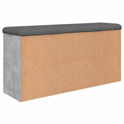 vidaXL Lavice s botníkem betonově šedá 102x32x50 cm kompozitní dřevo