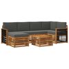 vidaXL Rohov&aacute; sofa sada s pol&scaron;t&aacute;řem 6 pcs Přirozen&aacute; a Anthracitov&aacute;