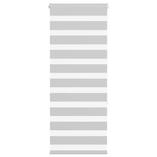 vidaXL Zebra roleta světle &scaron;ed&aacute; 65x150 cm &scaron;&iacute;řka l&aacute;tky 60,9cm polyester