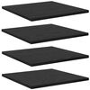 vidaXL Police na knihy 3 &uacute;rovn&iacute; 4 pcs 40 x 40 x 1,5 cm Čern&yacute;