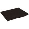 vidaXL N&aacute;stěnn&aacute; police tmavě hněd&aacute; 60x50x2 cm o&scaron;etřen&yacute; masivn&iacute; dub