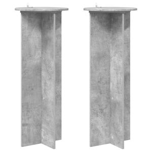 vidaXL Stojan na rostliny 2 ks Betonově &scaron;ed&aacute; &Oslash;40 x 100 cm