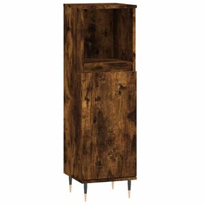 vidaXL Koupelnov&aacute; skř&iacute;ňka kouřov&yacute; dub 30x30x100 cm kompozitn&iacute; dřevo