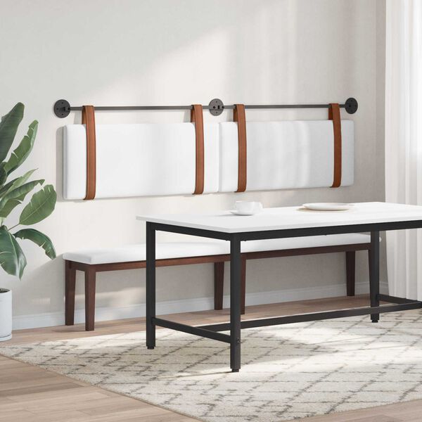 vidaXL Z&aacute;věsn&aacute; čeln&iacute; deska N&aacute;stěnn&yacute; B&iacute;l&yacute; 210 x 55 x 5 cm Antick&yacute; PU