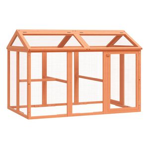 vidaXL V&yacute;běh hněd&yacute; 141 x 94 x 104 cm masivn&iacute; borov&eacute; dřevo