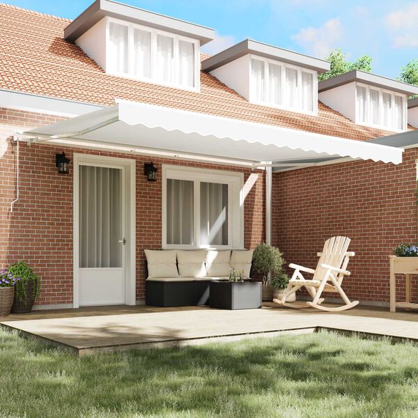 vidaXL Budsorovateln&eacute; zastře&scaron;en&iacute; B&iacute;l&aacute; 450 &times; 300 cm textil