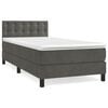 vidaXL Box spring postel s matrac&iacute; tmavě &scaron;ed&aacute; 80 x 200 cm samet