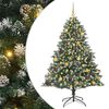 vidaXL Uměl&yacute; v&aacute;nočn&iacute; stromeček Zelen&aacute; 180 cm PVC, plast a ocel