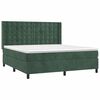 vidaXL Box spring postel s matrac&iacute; tmavě zelen&aacute; 180x200 cm samet