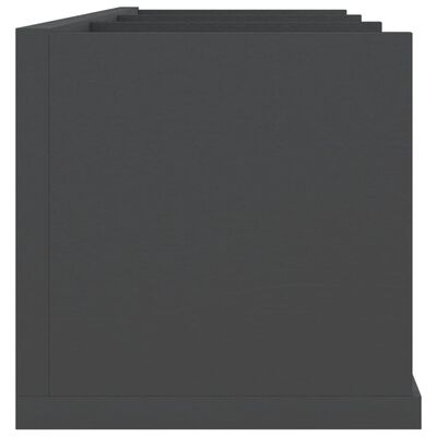 vidaXL Nástěnná police na CD šedá 75 x 18 x 18 cm dřevotříska