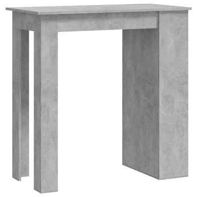 vidaXL Barový stůl s úložným regálem betonově šedý 102 x 50 x 103,5 cm
