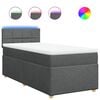 vidaXL Box spring postel s matrac&iacute; tmavě &scaron;ed&aacute; 100 x 200 cm textil