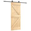 vidaXL Posuvn&eacute; dveře Přirozen&aacute; a čern&aacute; 70 x 210 cm