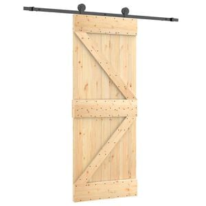 vidaXL Posuvn&eacute; dveře Přirozen&aacute; a čern&aacute; 70 x 210 cm