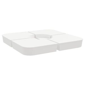 vidaXL Sada 4 kusů z&aacute;važ&iacute; pro slunečn&iacute;ky s kř&iacute;žov&yacute;m stojanem 100 kg PP