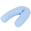 vidaXL Těhotensk&yacute; pol&scaron;t&aacute;ř ve tvaru p&iacute;smene J 54 x (36&ndash;43) cm modr&yacute;